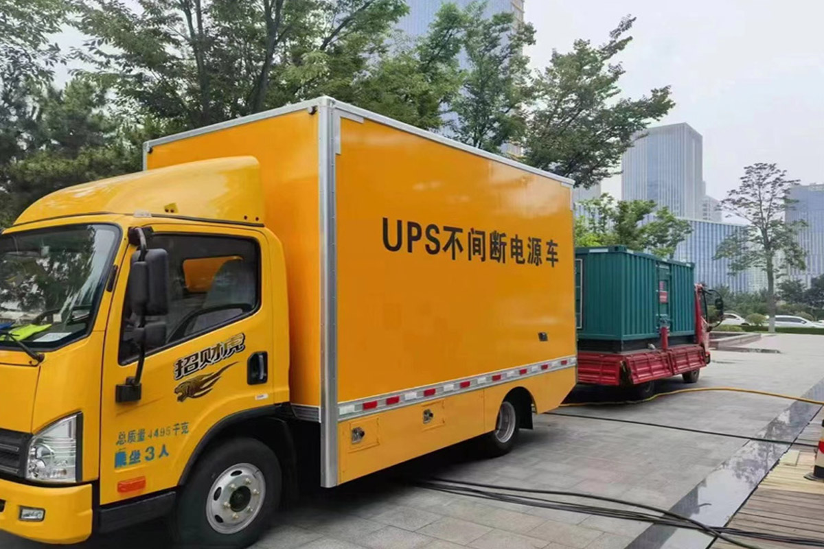 新化发电机租赁施工现场