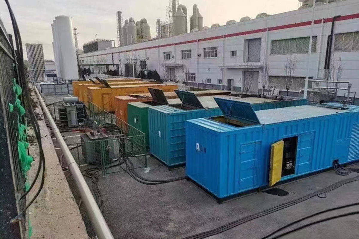 新化发电机租赁施工现场